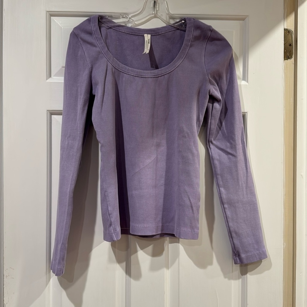 Anthropologie Long Sleeve Ribbed Shirt